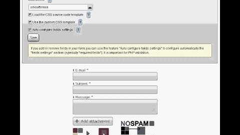 w2 Ajax Contact Form for wordpress - how to configure the nospam control