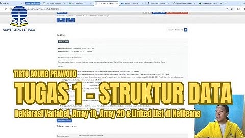 Tugas 1 Struktur Data | Java : Deklarasi Variabel, Array 1D, Array 2D & Linked List di NetBeans