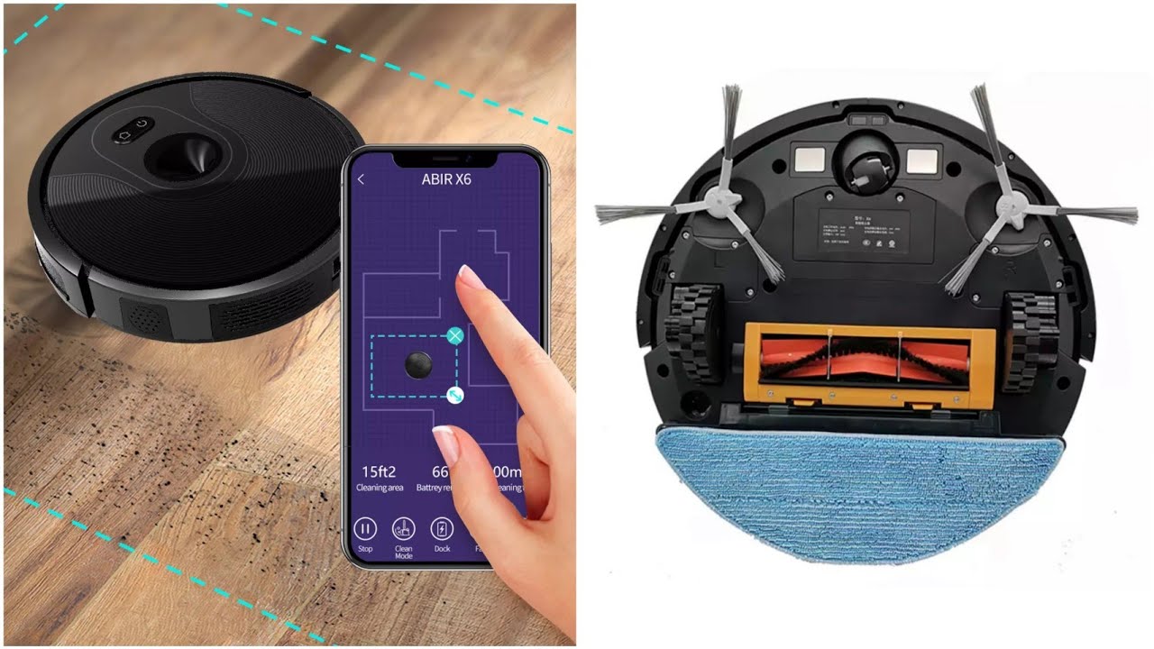 ABIR X6 Robot Vacuum Cleaner, Visual Navigation,APP Virtual Barrier