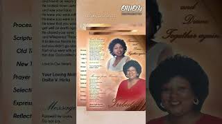 Diane Martin Funeral Program Design - Large Trifold