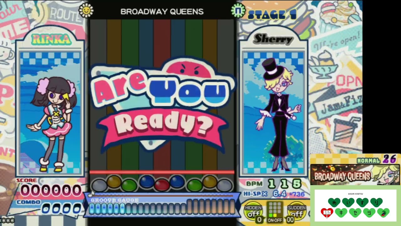 pop'n music Jam&Fizz] BROADWAY QUEENS N 正規/鏡 パーフェクト - YouTube