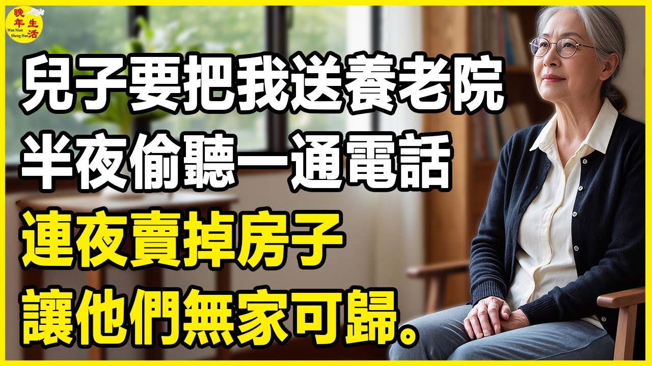 我68歲，兒子要把我送養老院，半夜偷聽一通電話，連夜賣掉房子，讓他們無家可歸。 #晚年生活 #中老年生活 #為人處世 #生活經驗 #情感故事 #幸福人生 #上了年紀該明白的事
