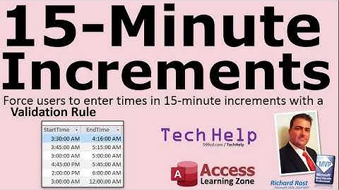 Force Users to Enter Time in 15-Minute Increments in a Microsoft Access Time Card, Time Sheet