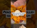 Peach 🍑 ricotta filled squash blossom