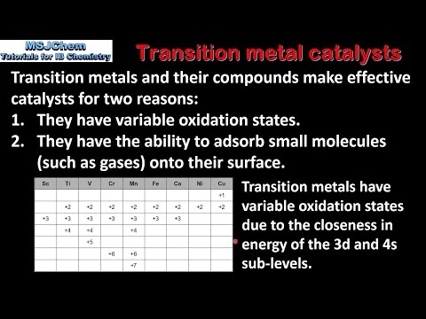 Video: Proč jsou proměnlivé oxidační stavy důležité při katalýze?