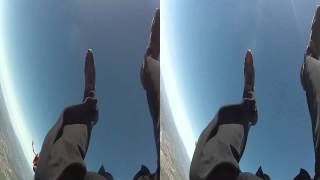 20120329 Two Skydives in One 2 way head down exit to sit, belly to sit 3D Hero2 HD 1080p