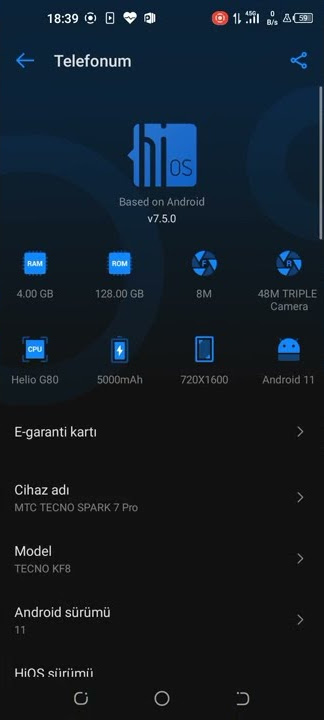 TECNO SPARK 7 Pro Android 11 HiOS 7.5.0