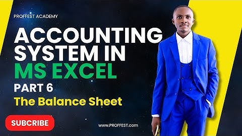 BUILDING AN ACCOUNTING SYSTEM IN MS EXCEL part 6. THE BALANCE SHEET IN A PIVOT TABLES
