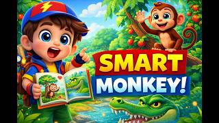 “The Monkey & Crocodile Story 🐵🐊 | Panchatantra Moral Story for Kids | Johny Stories”