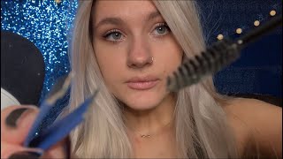 ASMR| CLOSE UP- Doing Your Eyebrows W/ Inaudible Whispering/ Personal Attention