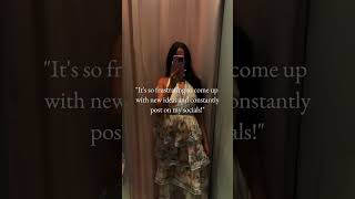 "It's so frusting to come up with new ideas and constantly post on my socials!"