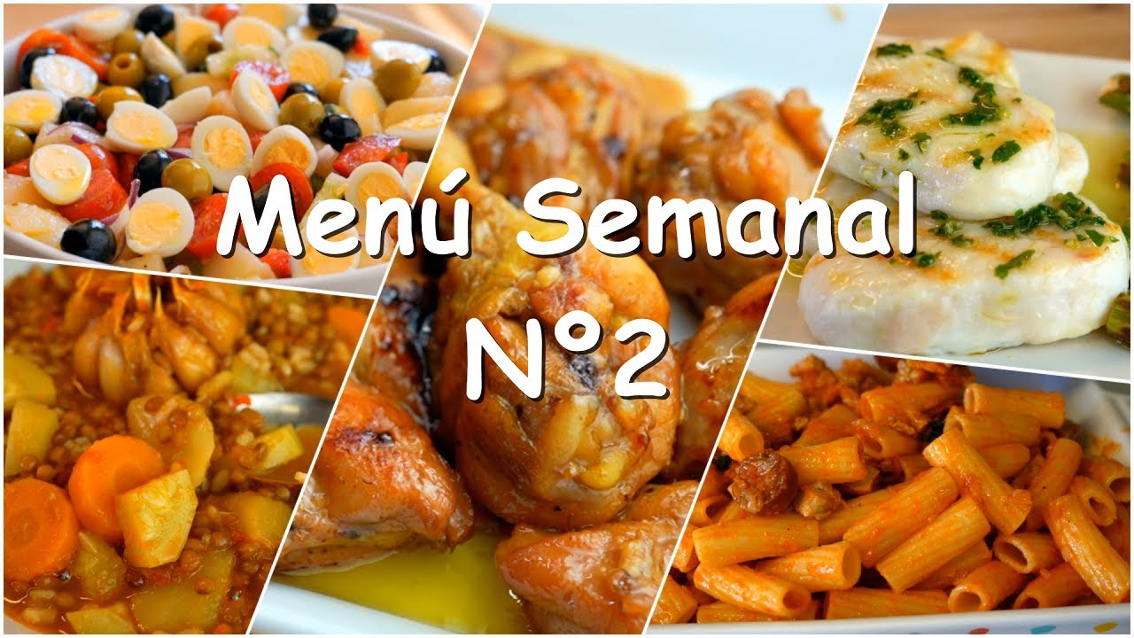 Menu Semanal nº2.- 5 Recetas Fáciles para la Semana.-