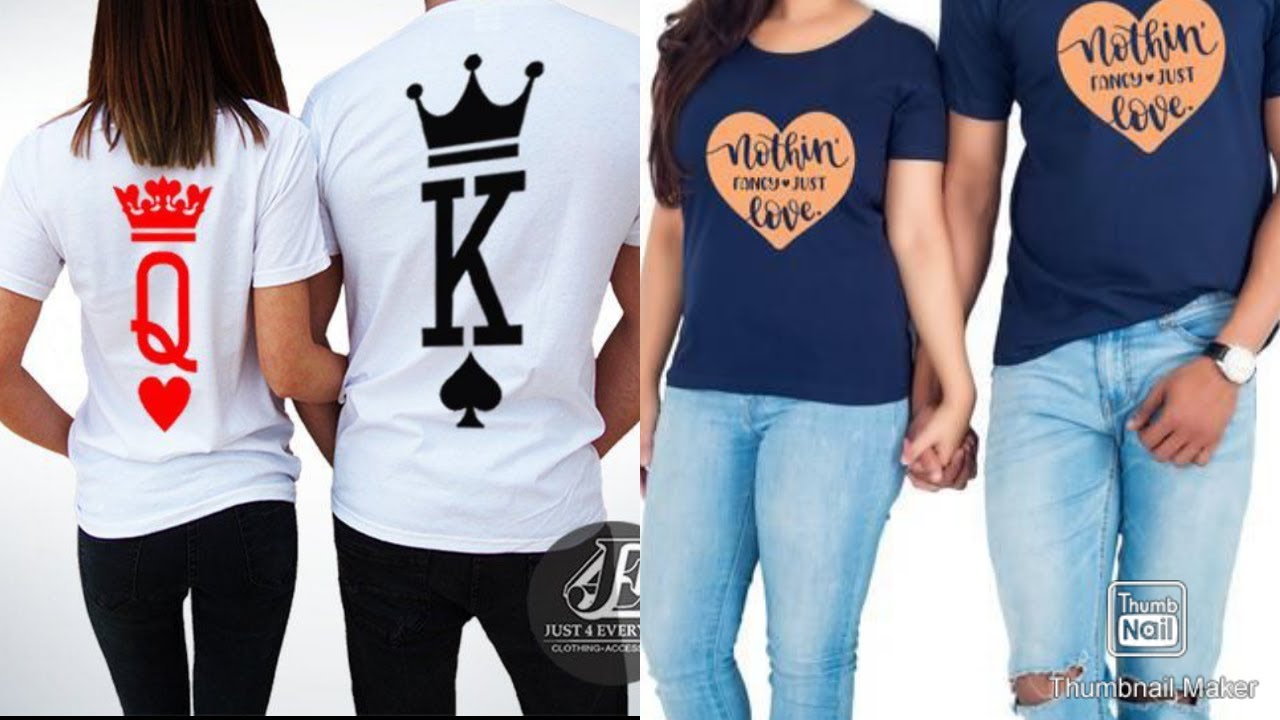 Best Matching Couple T Shirt Ideas 2020 Couple T Shirt Design Collection Youtube
