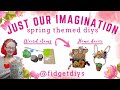 CUTE🐇Bunny topiary🐰from weird items! Affordable Spring DIYS | Just Our Imagination challenge!