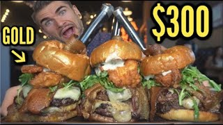 $300 GOLD PLATED LOBSTER BURGER CHALLENGE In Las Vegas (Wagyu Beef) | Joel Hansen