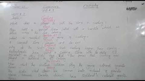 Class 6 (English), Unit #9 Lesson #3 Q/A .