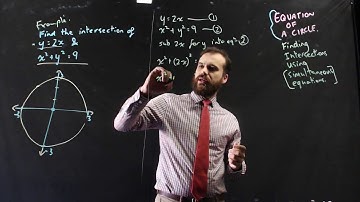 Equation of a circle finding intersection using simultaneous equations