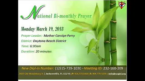 National Prayer led by  Mother  Carolyn Perry Dayt...