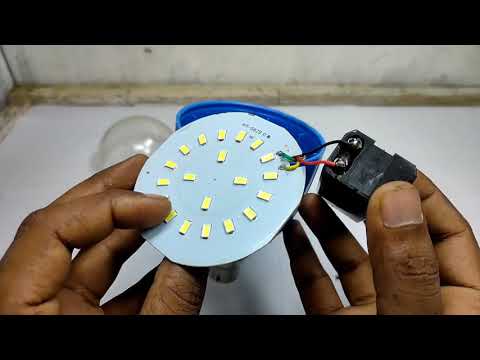 how to repair ac dc led bulb blinking problem ac dc low light problem emergency led bulb repair