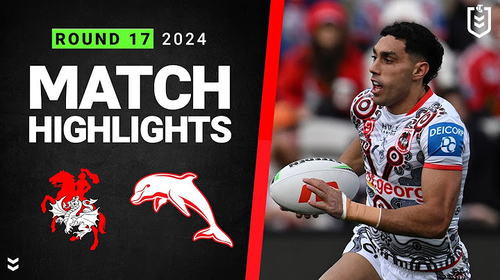 NRL 2024 | Dragons v Dolphins | Match Highlights