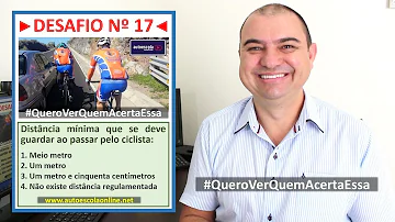 Quantos metros do ciclista?