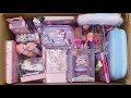 Box full of cute unicorn stationery| pencil, stapler, eraser, pouch, pencil box, pencil colour, etc