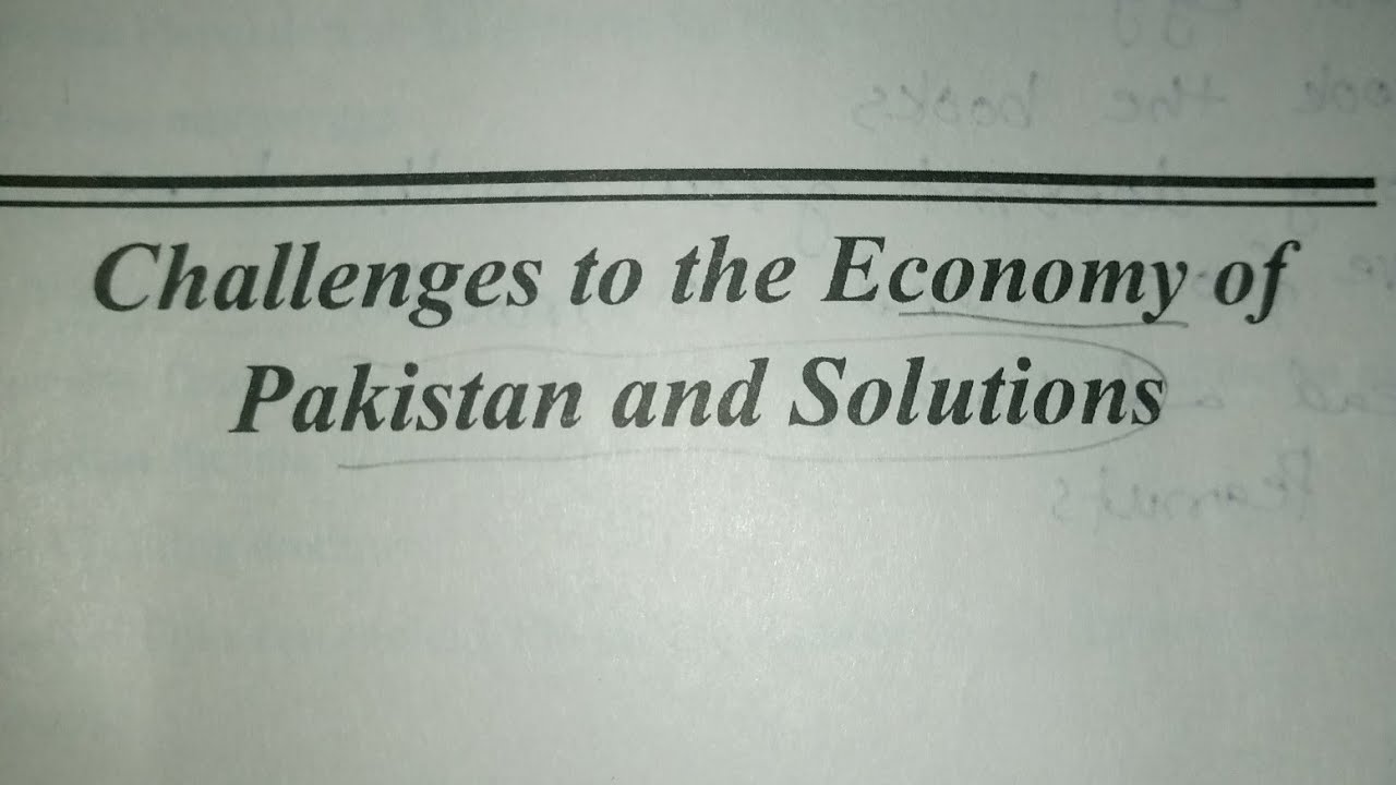 essay on economy of pakistan css