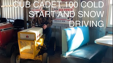 Cub Cadet 100 cold start and snow driving
