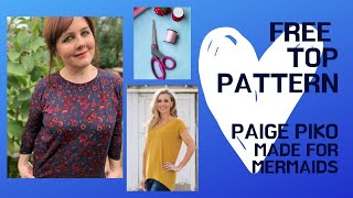 FREE TOP  Pattern Paige Piko by M4M #freepatterns #easysewing #dahliasewciety