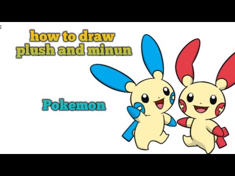 How to draw plusle and minun| pokemon - YouTube