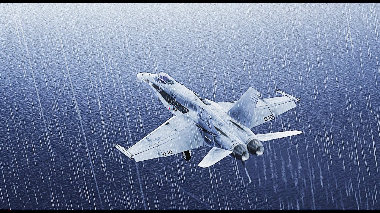 DCS World - F/A-18C - Carrier Landing with Bad Weather_Xbox Controller