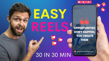 How to Create Motivation Instagram Reels REALLY FAST in Canva (30 reels in 30 Minutes)