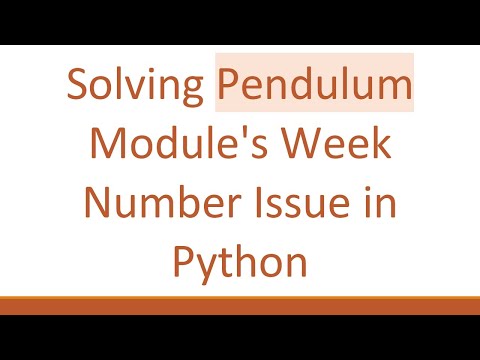 Solving Pendulum Module's