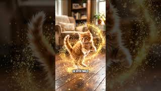 Golden Dust Falls, Magic Unfolds 🐱✨ #Shorts