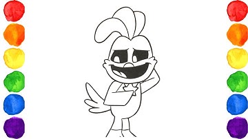 How to color Kickin Chicken (Smiling Critters) Poppy Playtime Chapter 3 🌈Happy Coloring🌈