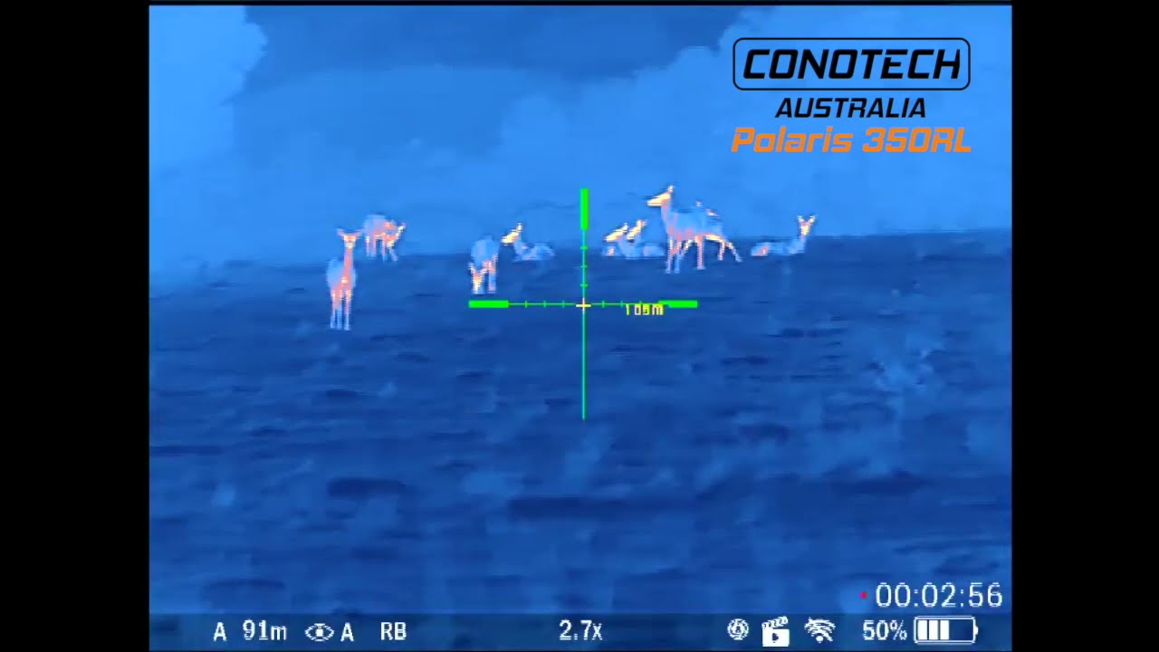 CONOTECH Polaris 350RL - Thermal Imaging Footage - Deer at 100mtrs
