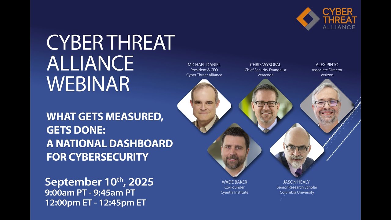 CTA Webinar What Gets Measured, Gets Done   A National Dashboard for Cybersecurity