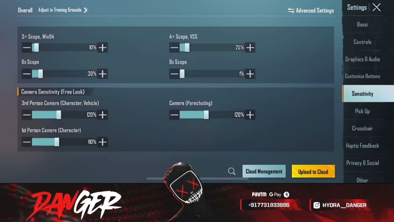Hydra Danger New Sensitivity ll New sensitivity Reveal 2022😯😯 No Recoil  Danger Sensitivity