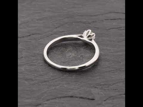 Video: Auksinis žiedas su Briliantu "Shiny Flower 89"