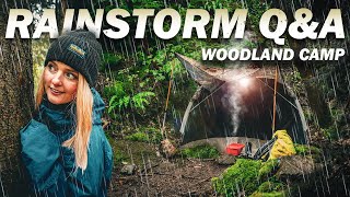 HEAVY RAIN FOREST HIKE + WILD CAMP &amp; COOK - Answering your questions about us!