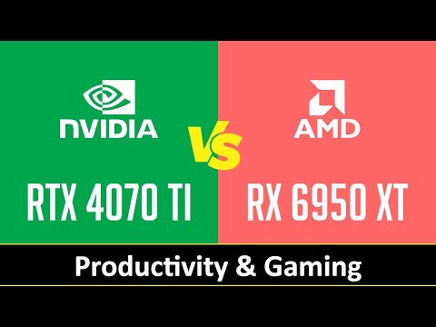 nVidia GeForce RTX 4070 Ti vs AMD Radeon RX 6950 XT - Productivity & Gaming (Core i9 13900K)