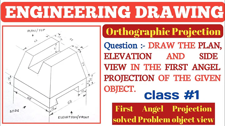 Orthographic Projection in Engineering Drawing in Hindi (Part - 1) || First Angel Projection