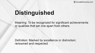 Distinguished Meaning