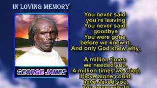 George James memorial