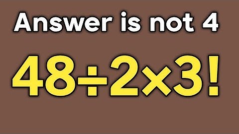 48 ÷ 2 × 3! = ❓ / How can solve this simple math question / Pemdas rules maths question