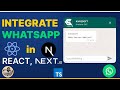 How to integrate whatsapp in react | Integrate floating whatsapp in react, next.js #react #nextjs