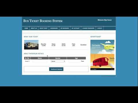 Bus Ticket Booking System | PHP and MySQL Project Source Code | PHP MySQL CRUD Project