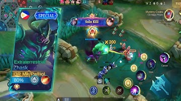 Zhask Best Build 2025 ❗17 Kills!!  build top 1 global Zhask ~ Mobile Legends 2025 (Ep.44)