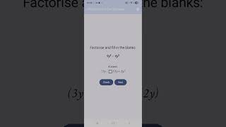 Quick guide of the FET Maths Algebra app