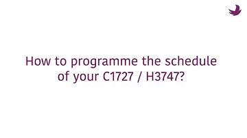 Easily adjust the schedule of C1727 and H3747
